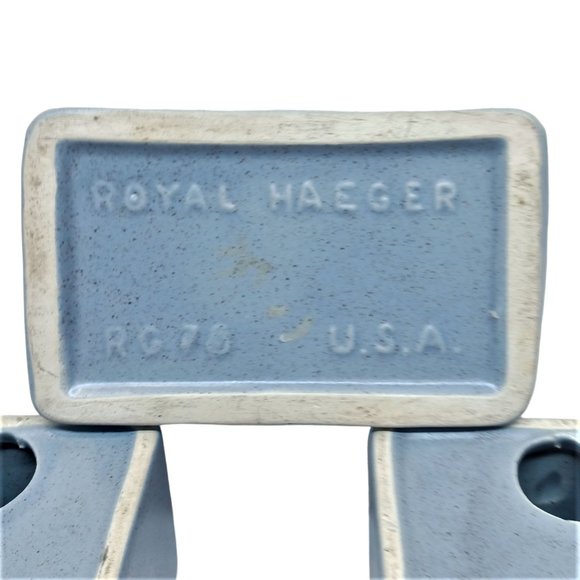 3pc Royal Haeger RG78 Light Blue Centerpiece Planter & Candleholders USA pottery - Picture 5 of 7